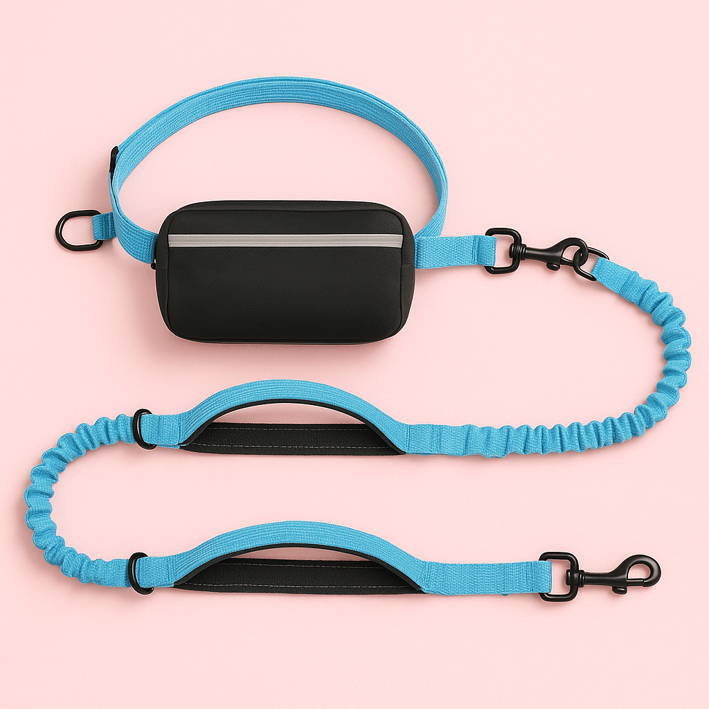 Hands Free Dog Leash with Zipper Pouch