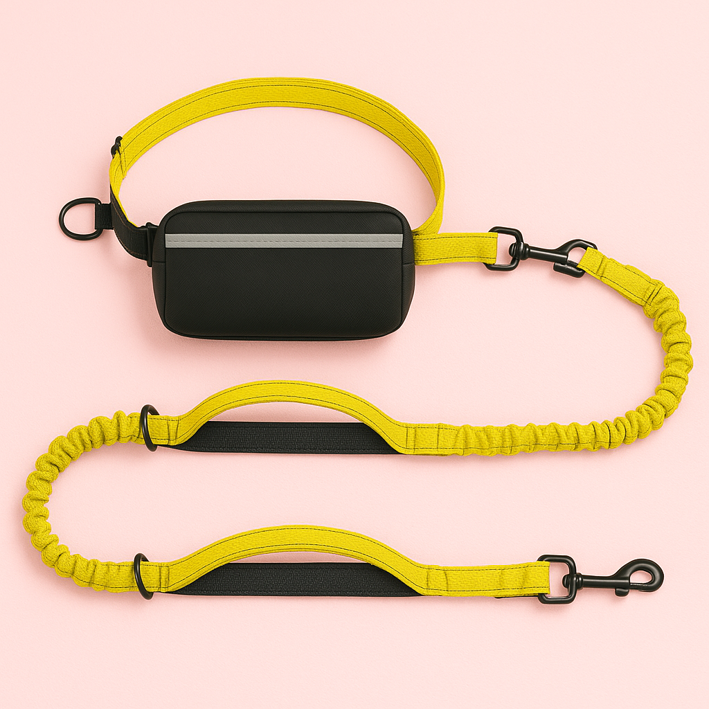 Hands Free Dog Leash with Zipper Pouch